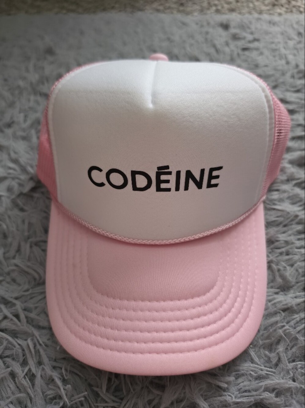 Otto Unisex Pink/White Trucker Hat, One Size, Adjustable, Mesh Back, Solid